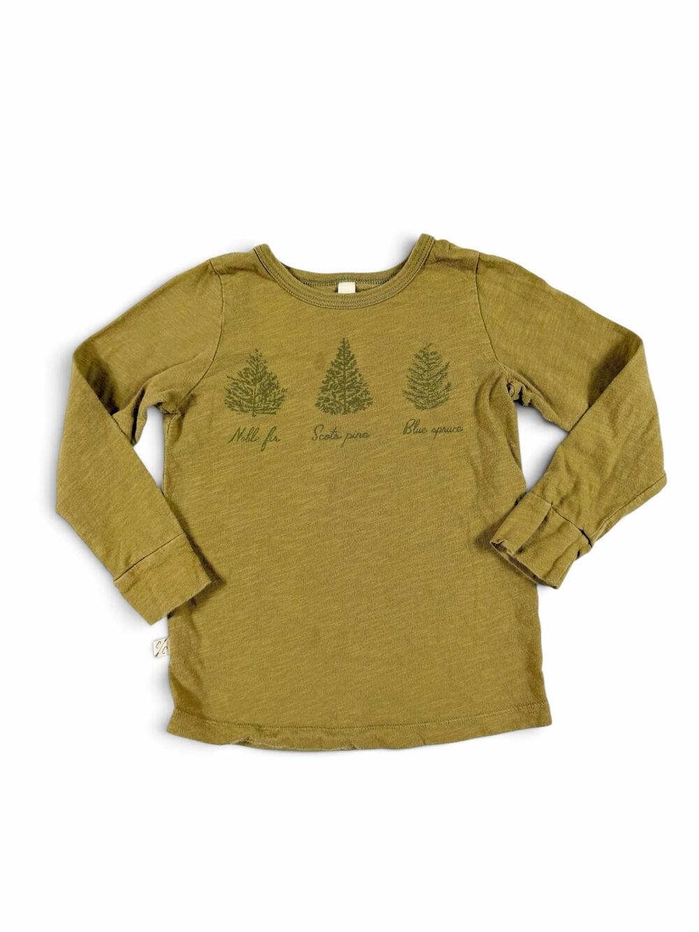 Childhoods Long Sleeve Tree Graphic Tee Olive Green 4